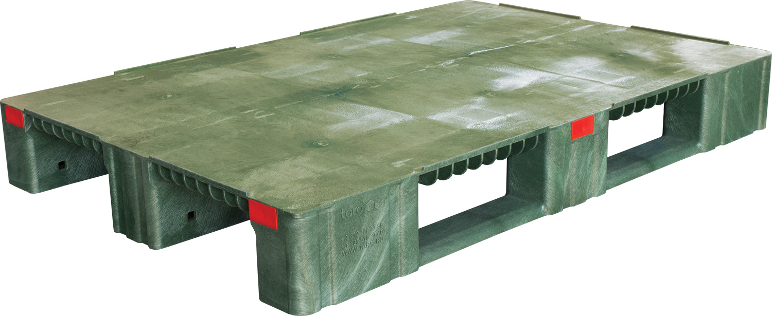 Паллет 1200х800х150 мм (усиленный сплошной на 3-х полозьях)
