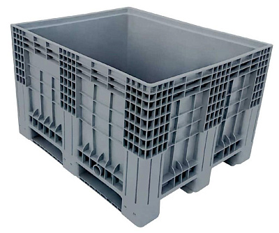 Контейнер полимерный сплошной на ножках (1200х1000х760) серый