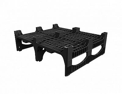 Поддон пластиковый перфорированный 1200x1000x388 черный (BottleRack)