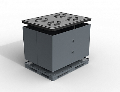 Разборный пластиковый контейнер Polybox 1450х1125