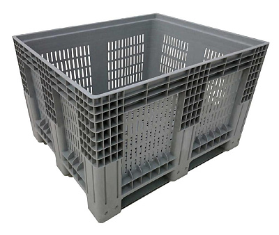 Контейнер полимерный сплошной на ножках (1200х1000х760) серый