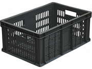 Ящик 600х400х250 с перфорацией чёрный